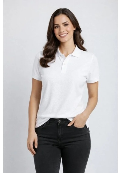 Vexor Pike Kumaş Düğmeli Yaka Regular Rahat Günlük Kısa Kol Tişört T-shirt - Beyaz