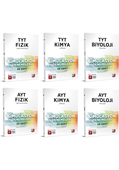 3D Yayınları Tyt Ayt Fizik Kimya Biyoloji Deneme Seti 2023
