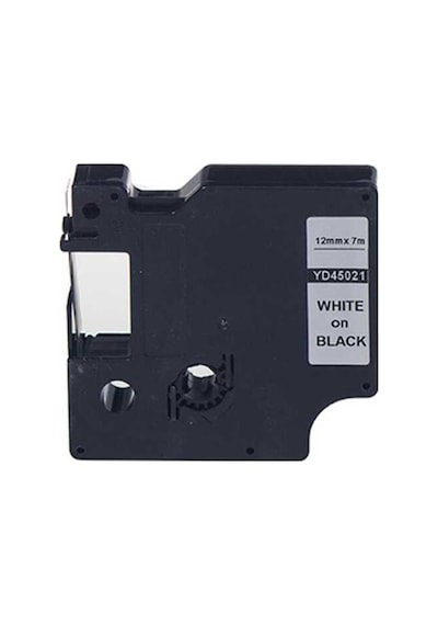 Dymo 45021 Uyumlu Siyah-beyaz D1 Yedek Şerit 12mm X 7m