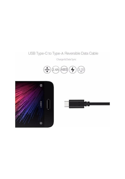 Type C Usb 3.1 Veri Aktarım Şarj Kablosu 1 Metre