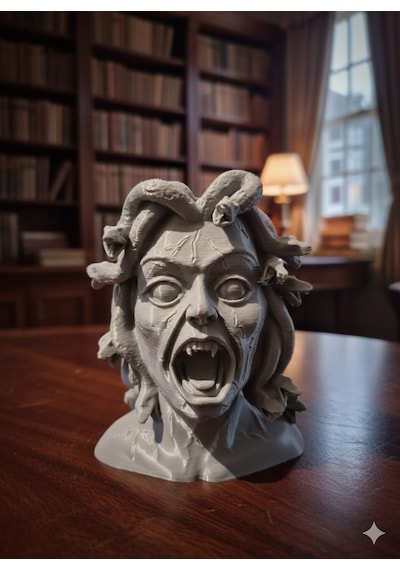 Lamba/dekoratif/büst 3d Baskı Medusa'nın Çığlığı