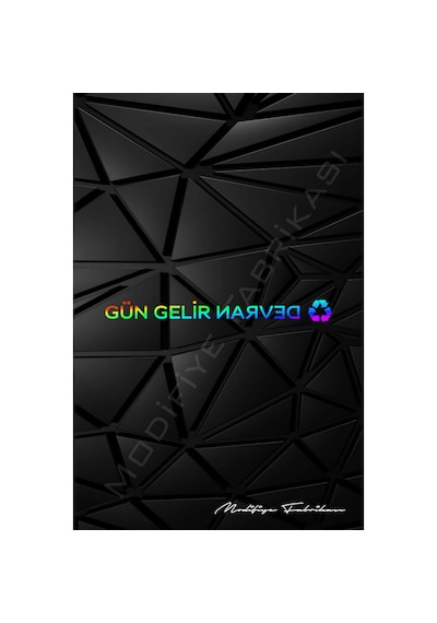 Gün Gelir Devran Döner Sticker Folyo - Hologram - 40 X 3.5 Cm