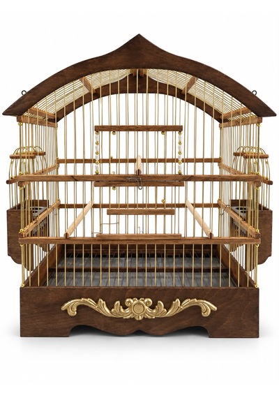 Ahşap Kuş Kafesi Kahverengi