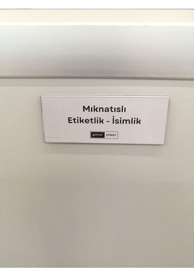Şeffaf Etiket 50 Ad Pvc Magnet Etiketlik Mıknatıslı 8x5 Cm Raf Etiket Cebi
