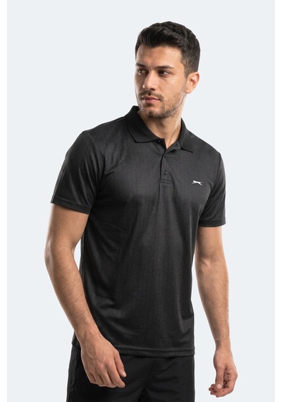 Slazenger Robles Erkek Polo Yaka Siyah Tişört