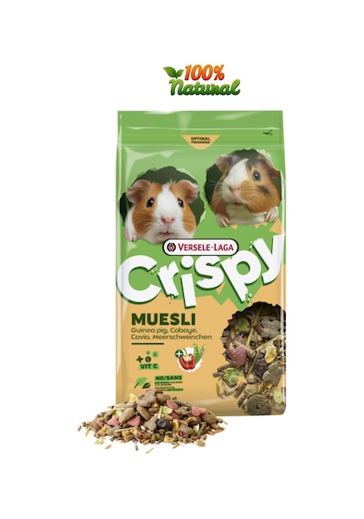 Crispy Muesli Kıtır Yüksek Lifli Ginepig Yemi 850 Gr Yenilenen Ambalaj