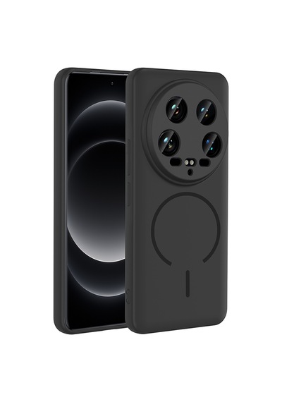 Xiaomi Mi 14 Ultra Kılıf Magsafe Destekli Kamera Korumalı Yumuşak Silikon Vardar Siyah