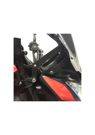 GP Kompozit Bajaj Pulsar NS 200 2011-2024 Uyumlu Ön Tur Camı Siyah 40 cm