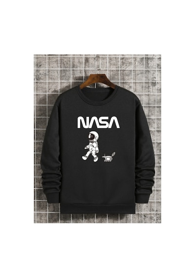 Magors Stıl-x Pamuklu Siyah, Kırmızı, Mavi, Beyaz Renklerde, Nasa Baskılı Oversıze Sweatshırt Siyah Magors Stıl-x Pamuklu Siyah, Kırmızı, Mavi, Beyaz Renklerde, Nasa Baskılı Oversıze Sweatshırt Siyah