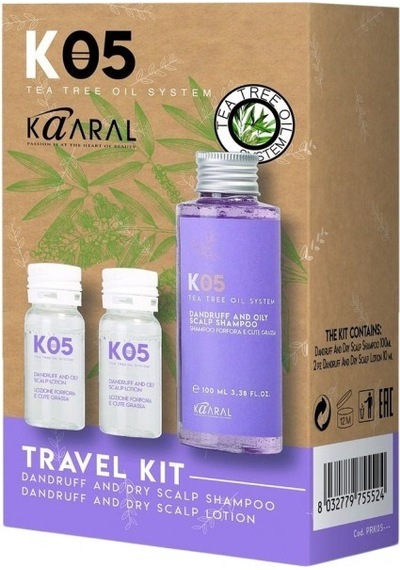 Kaaral K05 Travel Kit Dandruff and Oily Scalp Şampuan 100 ML + Losyon 2 x 10 ML