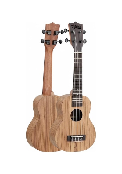 Midex Spa-211 Zebrano Ağacı Kaliteli Soprano Ukulele Seti Siyah