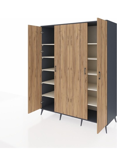 Kronos Gardrop 10 Raflı 4 Kapaklı 176x59x221 Antrasit-çam/aytaşı Çam/aytaşı Kronos Gardrop 10 Raflı 4 Kapaklı 176x59x221 Antrasit-çam/aytaşı Çam/aytaşı