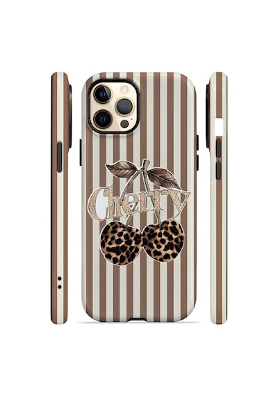 Velvoria Valestra Cherry Leopar Apple iPhone Uyumlu 12 Pro Max Darbe Korumalı Kılıf Valestra Select - Cherry Leopar