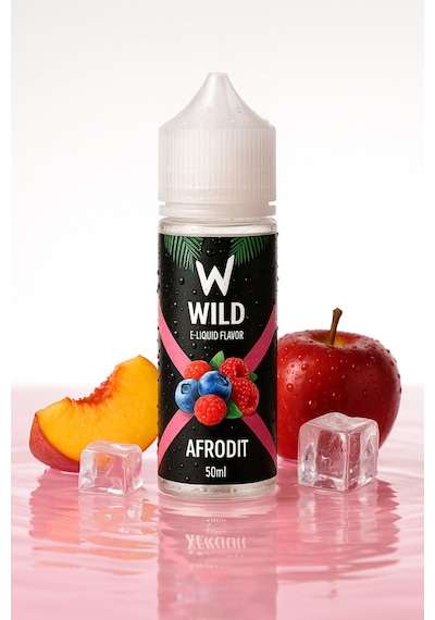Afrodit - Premium Aroma 60 Ml- Pişmiş Şeftali, Fuji Elması, Buz - Likit Tatlandırıcı