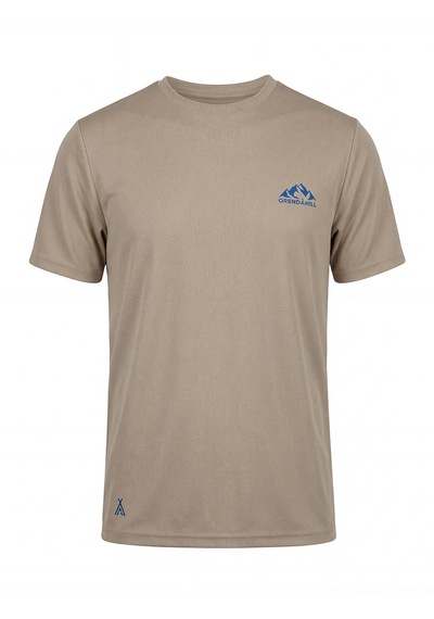 Orendahill Erkek Spor Tişört Hızlı Kuruyan Esnek Regular Fit Basic Gym Activewear Bej