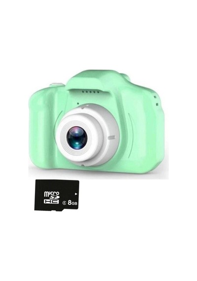 Mini 1080p Çocuklar Için Dijital Fotoğraf Makinesi-oyun,video,filtre-son Versiyon 8 Gb Sd Ka