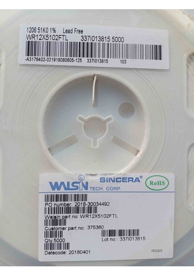 Wr12x5102ftl 51k0 1206 Smd Direnç 1000 Adet