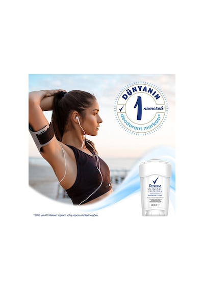 Rexona Clinical Protection Shower Clean Krem Deodorant 2 x 45 ML