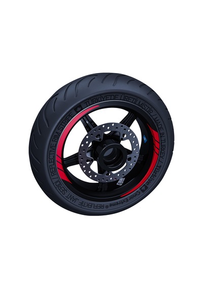 Reflektif Kırmızı Moto GP İç Jant Şeridi Sticker Çınar Extreme