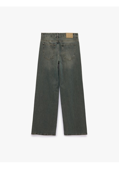 Koton Pamuklu Bol Kesim Ekose Taş Detaylı Jean Pantolon - Loose Straight Fit Jean Ovd 7wal40191md Koton Pamuklu Bol Kesim Ekose Taş Detaylı Jean Pantolon - Loose Straight Fit Jean Ovd 7wal40191md