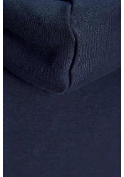 Jack & Jones Jjrush Erkek Kapüşonlu Sweatshirt Rahat Günlük Pamuklu Lacivert