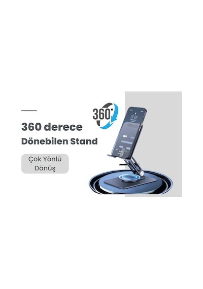 Cosmostech Telefon Ve Tablet Tutucu 360 Hareketli Katlanabilir Metal Masaüstü Stand Alüminyum
