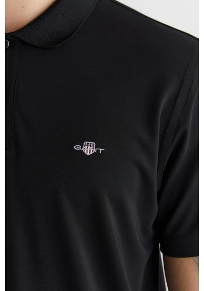 Gant Erkek Siyah Regular Fit Logolu Polo Yaka T-shirt-14834