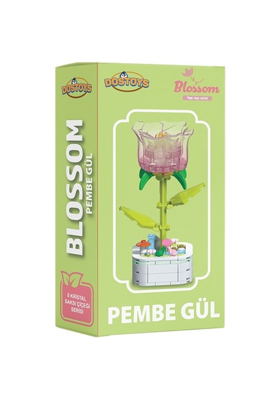 Dostoys 10317 Blok Çiçek Pembe Gül