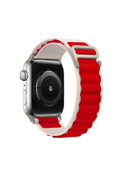 Watch 38mm Mountain Kordon - Beyaz-kırmızı