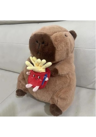 Capybara Peluş Çanta Sevimli Yumuşak Sırt Çantası 30cm Genel