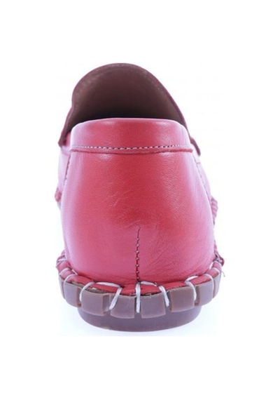 Dgn 603-23y Kadin Dikiş Detayli Loafer Ayakkabi 603-2109-R0766 Kırmızı