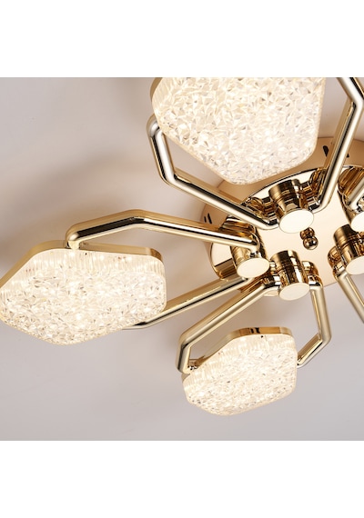 Matiz 5'li Gold 3 Renkli Plafonyer Led Avize Gold