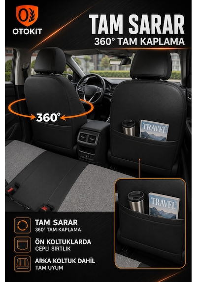 Mitsubishi Asx 2012 High Qualıty Koruyucu Gri Oto Koltuk Kılıfı