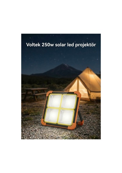 250w Solar Led Projektör 6500k-4000k-3000k