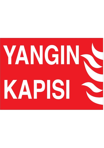 Yangın Kapısı Uyarı Tabelası - 20x30 Alüminyum Kompozit Panel - Y38