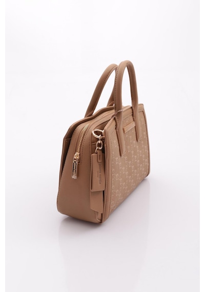 Pierre Cardin 05pc26y104201-p Kabartma Desenli Suni Deri Ayarlanabilir Askılı Omuz Çantası Camel