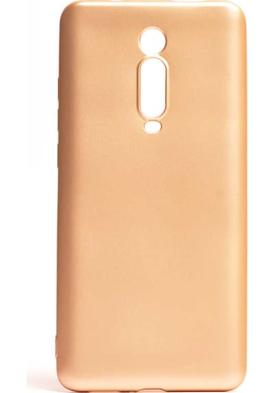 Noktaks - Xiaomi Uyumlu Xiaomi Mi 9t - Kılıf Mat Soft Premier Silikon Kapak - Gold T8885 Gold