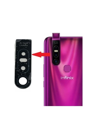 Tkgz Infinix Uyumlu S5 Pro Arka Kamera Camı Lens Yapışkanlı