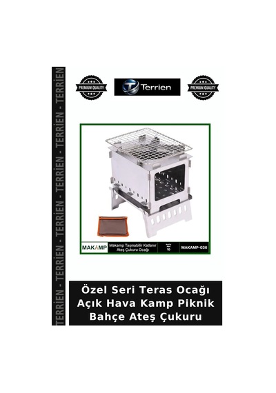 Özel Seri Teras Ocağı Açık Hava Kamp Piknik Bahçe Ateş Çukuru Belirtilmemiş
