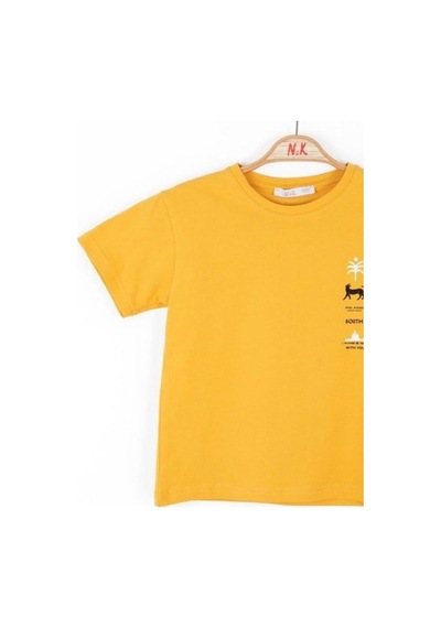 Nk Kids Erkek Çocuk Kaplan Baskılı Tshirt-13960-hardal Hardal