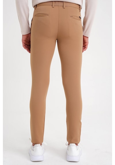Efor P 1088 Slim Fit Yan Cep Esnek Pamuklu Casual Camel Pantolon Camel
