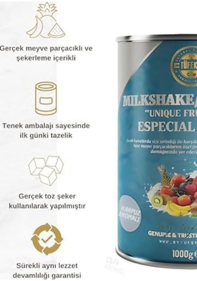 Karpuzlu Milkshake Ve Smoothie İçecek Tozu 1000 Gr Açık Bej