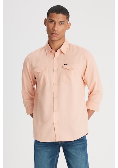 Lee Regular Fit Normal Kesim Pamuk Açık Pembe Gömlek L241262590 Açık Pembe