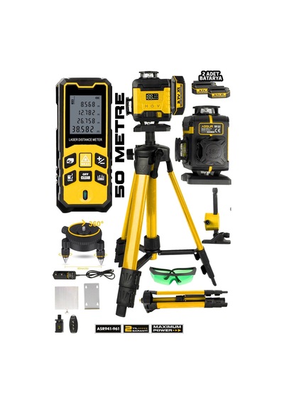 Lazer Metre + 360 16 Köşe Otomatik Hizalama Tripod'lu Lazer Metre Hizalama-3180