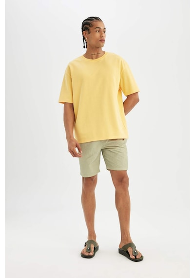 Defacto Regular Fit File Astarlı Kısa Boy Deniz Şortu B7279AX24HSGN854