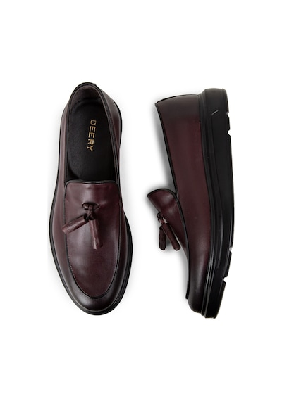 Deery Hakiki Deri Bordo Comfort Erkek Loafer - 01840mbrdp02 Bordo