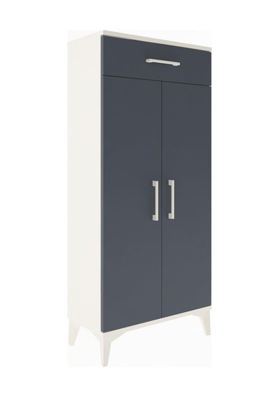 Arges Dolap 2 Raflı Tek Çekmeceli 2 Kapaklı 60x30x134 Aytaşı-antrasit Aytası