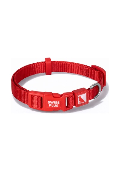 Swissplus Urban Paws Köpek Tasması Crimson Red Ayarlanabilir, Dayanıklı, Hafif-10mm Kırmızı