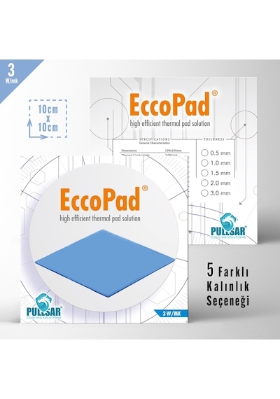 Pullsar Eccopad Thermal Pad 100 x 100 x 1.5 Mm 3.0 W/M x K
