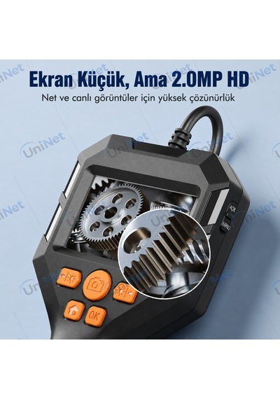 Uninet 5 Metre Ekranlı 5.5mm Sert Kablo Endoskopi Yılan Kamera
